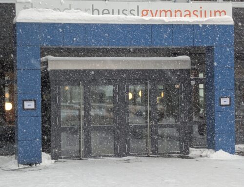Präsenzunterricht bei Schneefall / Unwetter
