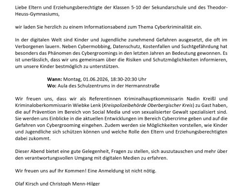 Elternabend zum Thema „Cybercrime“